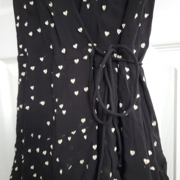 ALLSAINTS Lana Embroidered Hearts Wrap Dress, Size Small - Picture 9 of 12